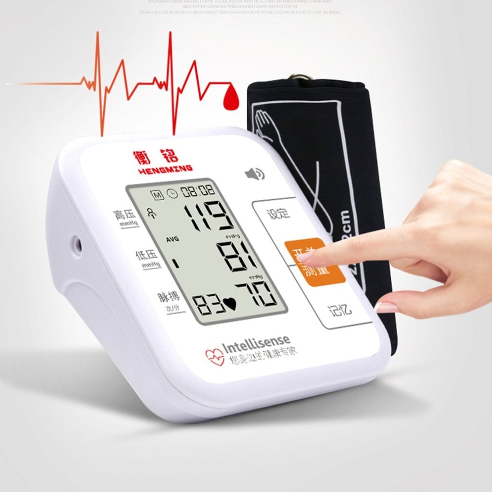 Digital Arm Voice Blood Pressure Monitor Electronic Blood Pressure Heart Beat Meter Machine Tonometer for Measuring Automatic