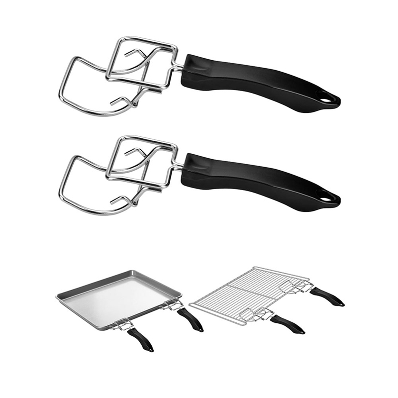 Set van 2 stuks: bakplaat voor airfryer, heteluchtoven, broodrooster, afzuigkap, ovenrek, trekstang, grillclip, ovenclip