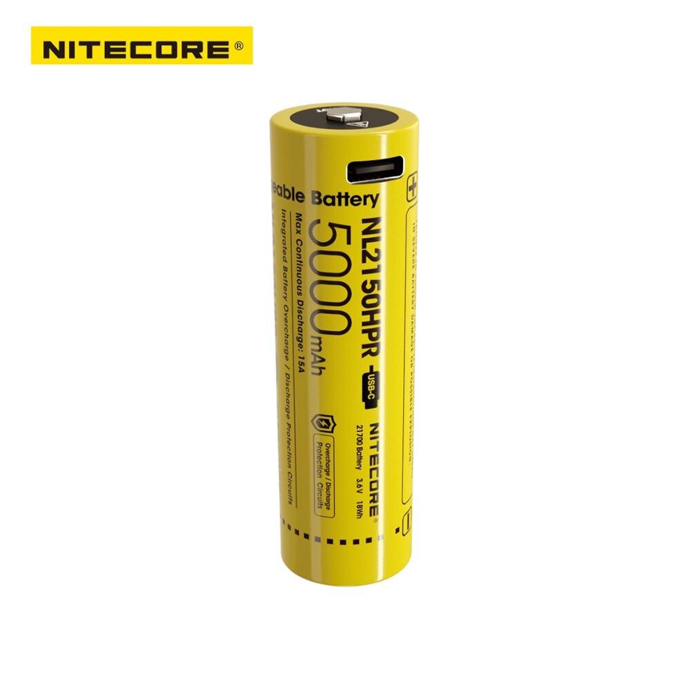 NITECORE NL2150HPR High Drain USB-C Rechargeable 21700 Li-ion Battery