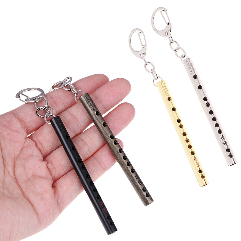 Mini Pocket Muziekinstrument Sleutelhanger Cosplay Prop Accessoires Fluit Sleutelhanger Sleutelhanger Hanger