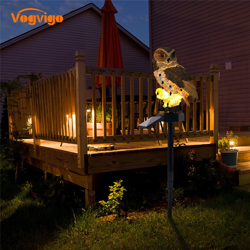 Led Solar Power Outdoor Tuin Waterdichte Uil Stake Lawn Licht Exterieur Night Lights Uil Vorm Zonne-energie Energia Lamp
