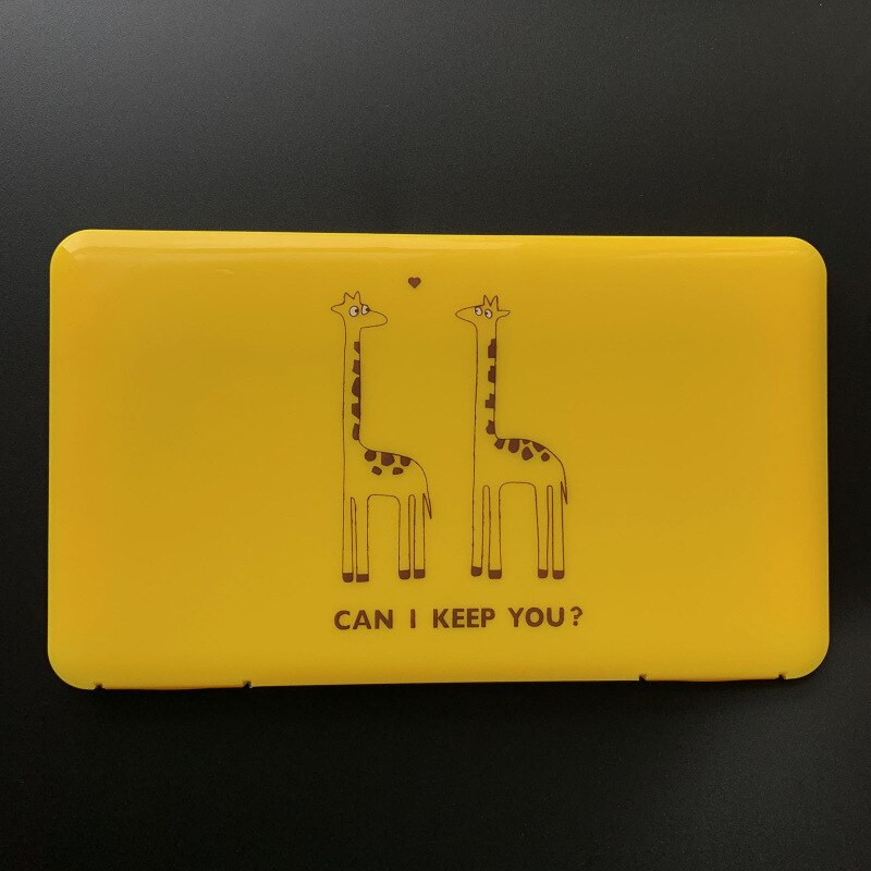 Maske Lagerung Kasten Bunte Karikatur Atemschutz Lagerung Kasten schnappen-auf Tragbare Maske Halfter Verdicken Modell: Gelb