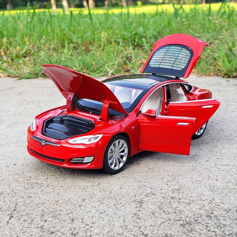 Trasporto Libero New1:32 Tesla MODELLO X MODEL3 In Lega Modello di Auto Giocattoli Pressofusi E Veicoli Auto giocattolo Del Capretto Giocattoli Per I Regali Dei Bambini Toy Boy: Models Red