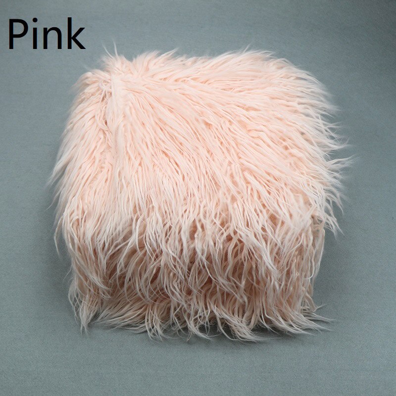 (75*50 cm) Deken Mand Stuffer Bont Fotografie Props Pasgeboren Fotografie Rekwisieten: pink