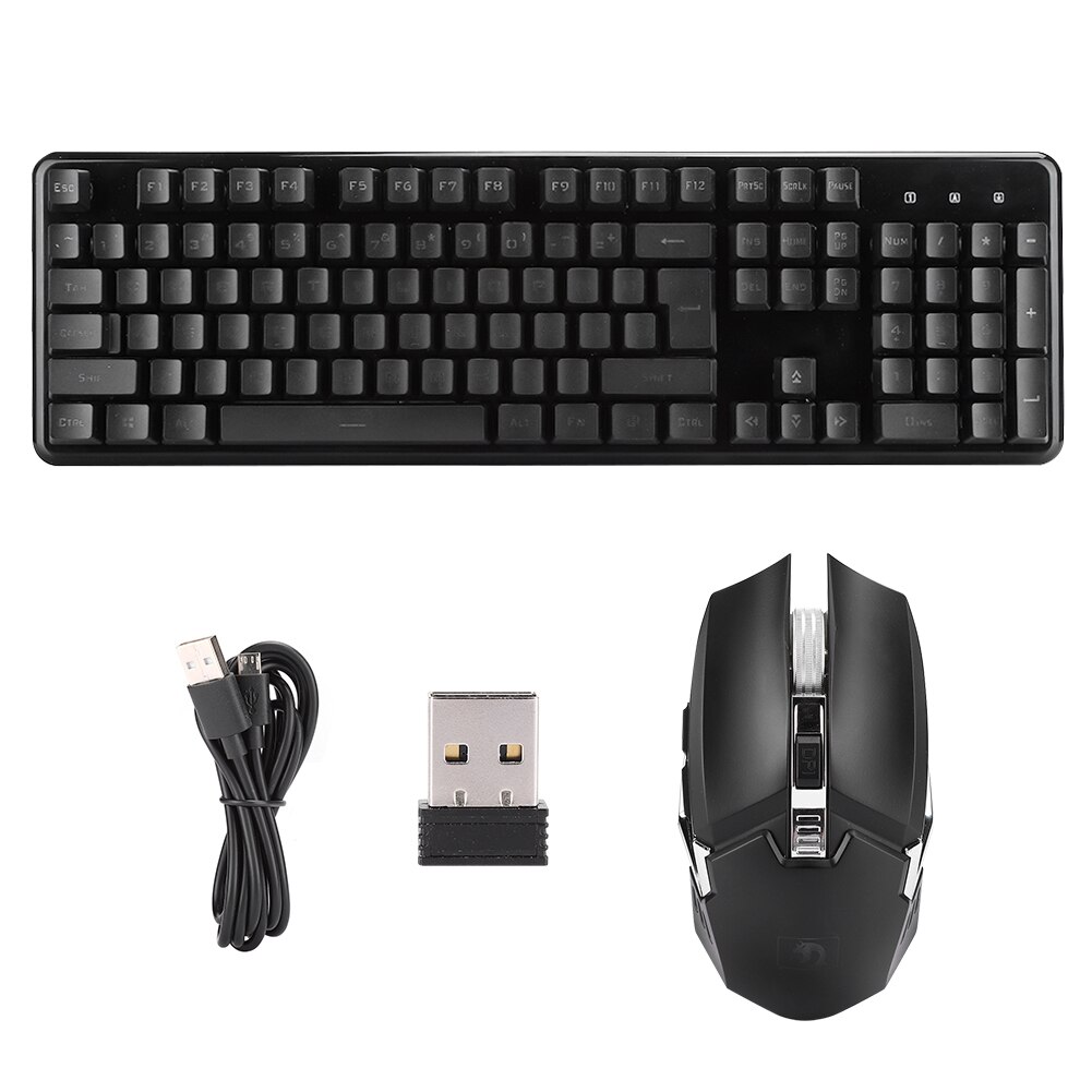 Wireless Game Keyboard Mouse Set Charging Lighting Built-in Lithium Battery 800-2400DPI