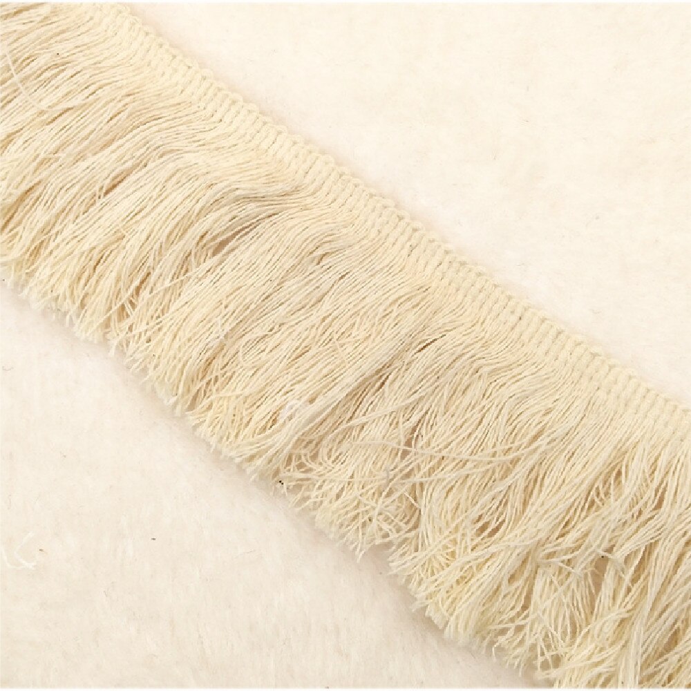 Yackalasi 12 yards/lot kort lugg flätad band tofs trimning ljus dubbel band lugg 6cm lång