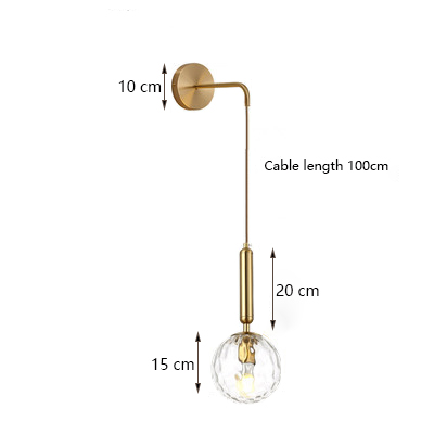 Moderne væglampe i glas, skandinavisk, stavlampe, sengelampe, læselampe, rund, applikationslampe, nordisk led-væglampe  e27 stk.: Hvid