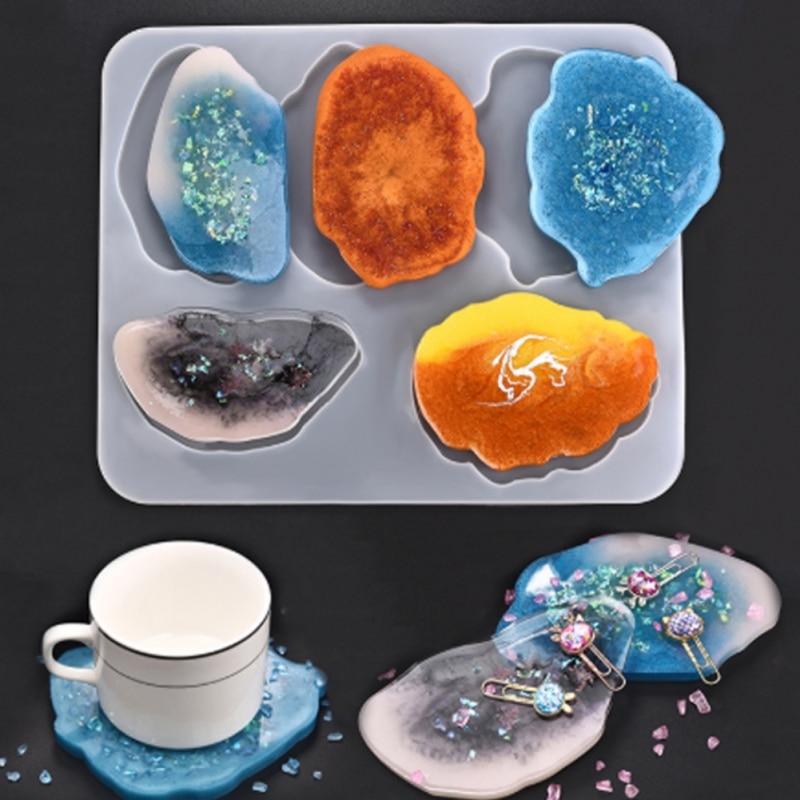 Krystal epoxy sky smykker silikone skimmel epoxy skål kopholdere maker forme