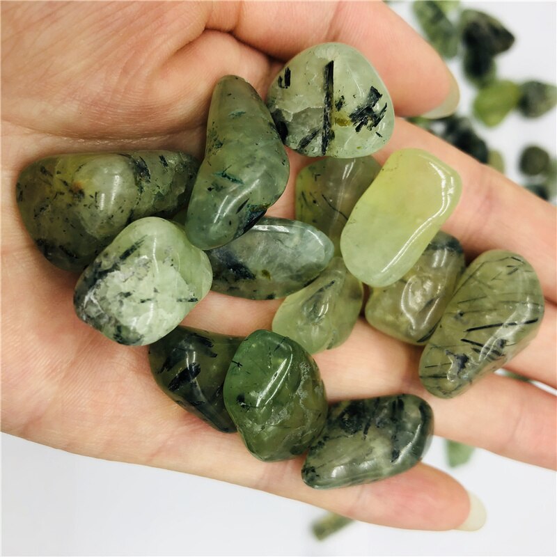 50-100g 9-15mm naturlig præhnit grøn drue kvarts krystal grus sten dekoration naturlige kvarts krystaller
