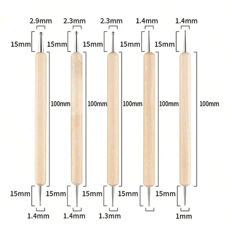 5Pc Unghie Arte Punteggiatura Penna Acrilico Disegno rivestimento Forniture Pennello Strass Gemme raccoglitore gel UV Pittura manicure Accessori Strumenti: esercito verde