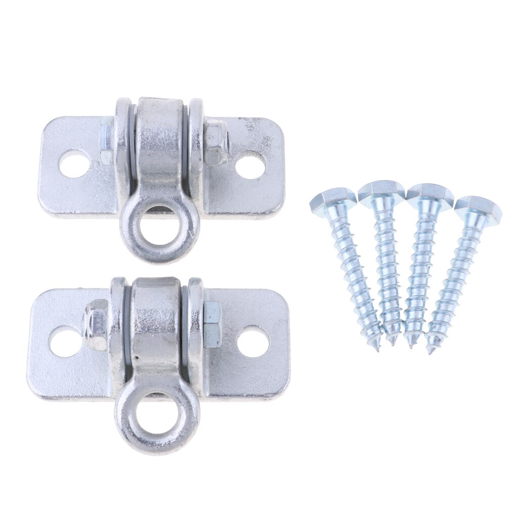 1 Pair Swing Wall Mount Bracket Hammock Great Load-bearing Hook Hold 15 KN With 4 Screws Use in Inside / Outside Home