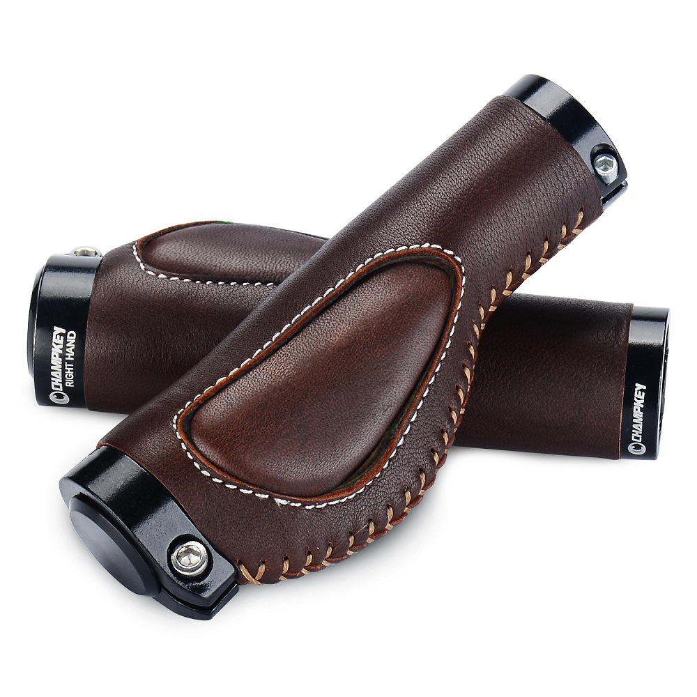 Bike Fiber Leather Grips Dead Fly Bike Grips Bike Accessories Bike Grips Brown Leather Anti-Slip Handlebar Covers: Coffee