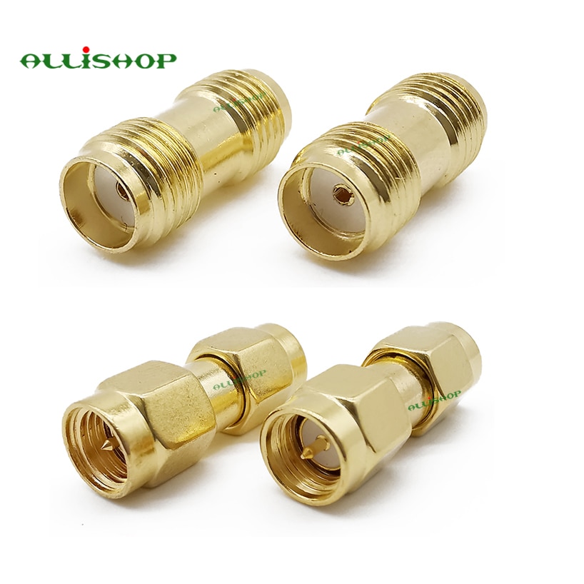 ALLiSHOP 2X SMA Male to SMA Male Plug+ 2X SMA Female to Female Jack RF Adapter Connector coaxial connectors