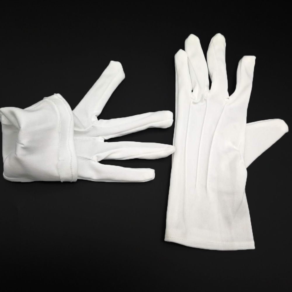 1 Pair Men White Formal Gloves Tuxedo Honor Guard Parade Santa Inspection