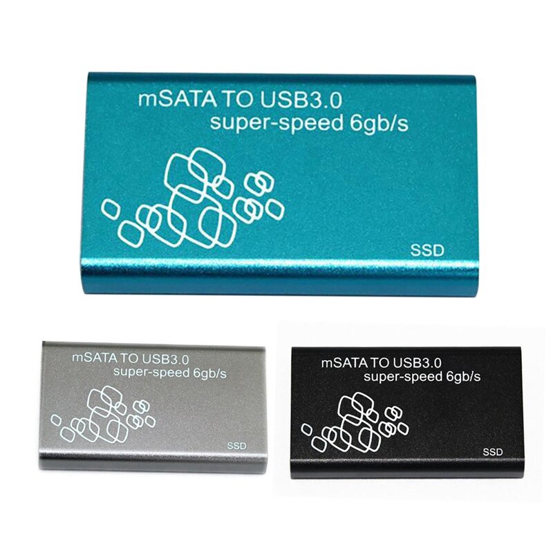 1.8 Inch Msata Ssd Hdd Behuizing Ondersteunt Usb Naar Msata Mobiele Harde Schijf Box Ondersteuning Voor Windows/Vista/linux/Mac