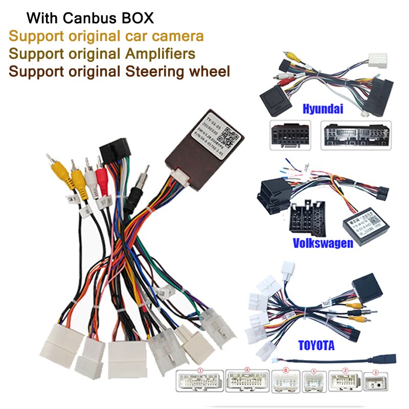 Amplificador de radio para coche Canbus, adecuado para varios cables de Toyota, Honda, Volkswagen, Kia, Nissan, Hyundai, etc.
