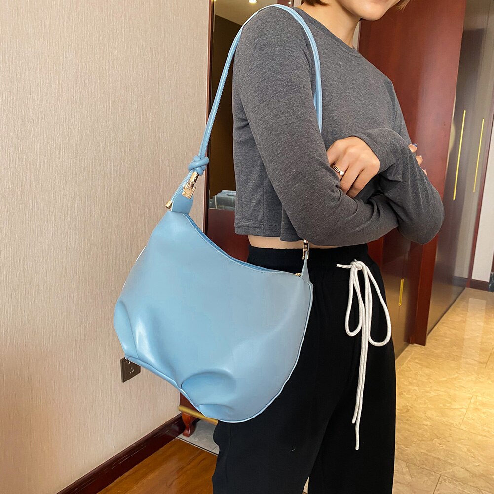 Frauen tasche PU leder Plissee wolke handtasche schulter unterarm tasche kette frauen tasche Crossbody schulter tasche Geldbörse