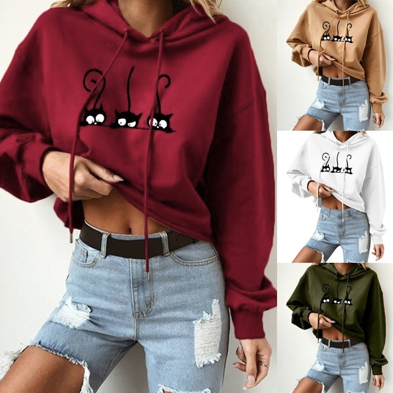 Vertvie Female Hoodies Pullover Sweatshirt Autumn Winter Long Sleeve Women's Sweatshirts Training Exercise Tracksuit Tops