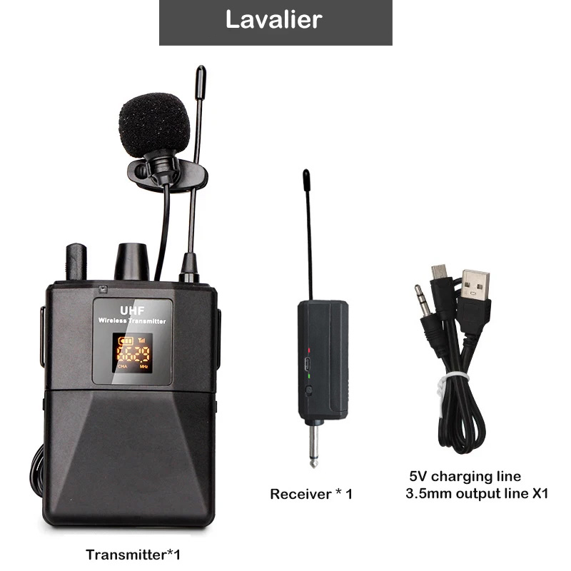Kabelloses Lavalier-Mikrofon-Headset-Mikrofon mit Absender, Empfänger, LED-Anzeige, Taschensender für Höhle Unterricht von Live-Auftritten: Grün