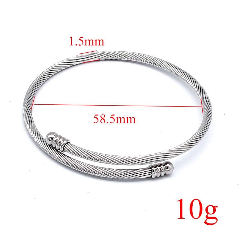 Aiovlo réglable En Acier Inoxydable bricolage Bracelet à breloques & Bracelet Accessoires Fine Bracelet Bijoux pour Femmes