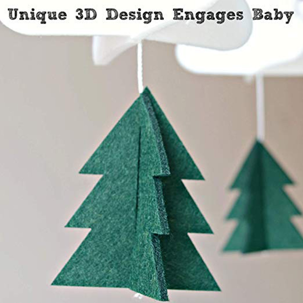 Vilt Starry Night Voor Jongens Nursery Decoratie Wieg Mobiele Baby Handgemaakte Woodland Slaapkamer Opknoping Meisjes Windgong Spelen