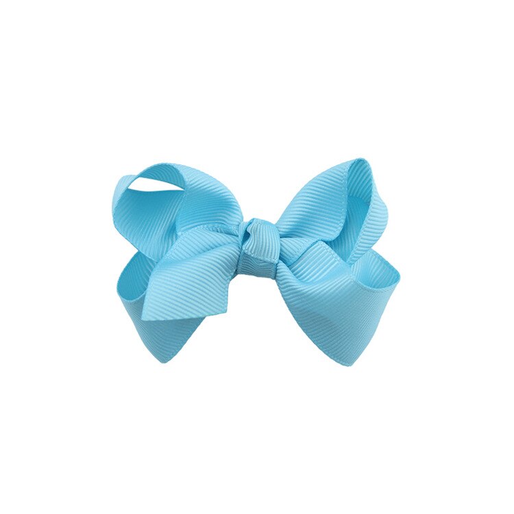 Små hårrosetter med hårspännen för flickor barn mini boutique slät knut band rosett hårnål hår accessoarer band rosett