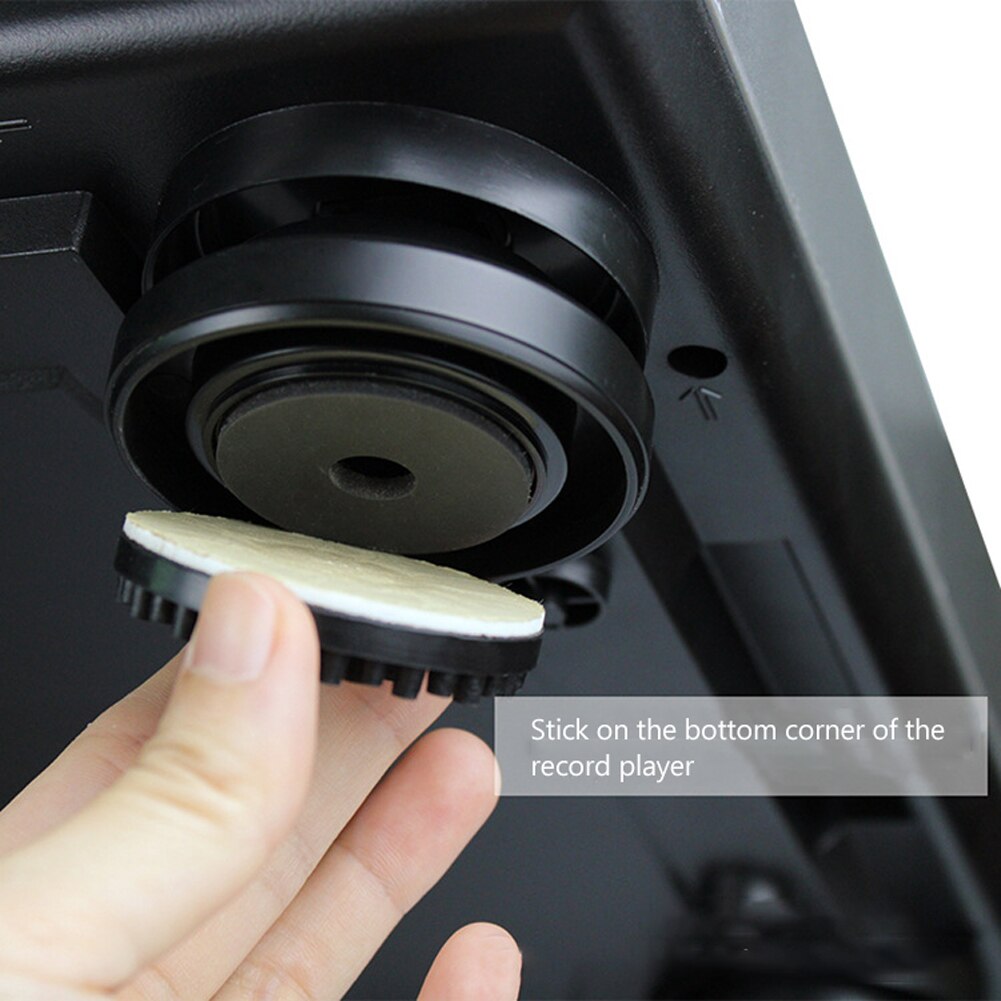 4pcs A Set Rubber Non-Skid Sound Dampening Pads for Vinyl Record Player Vibration-Absorption Isolation Pads
