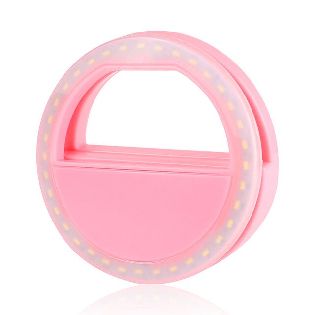 Portable Selfie Flash Led Camera Photography Ring Light Laptop Stand for Macbook Air Pro Notebook Holder Support Accessories: Pink