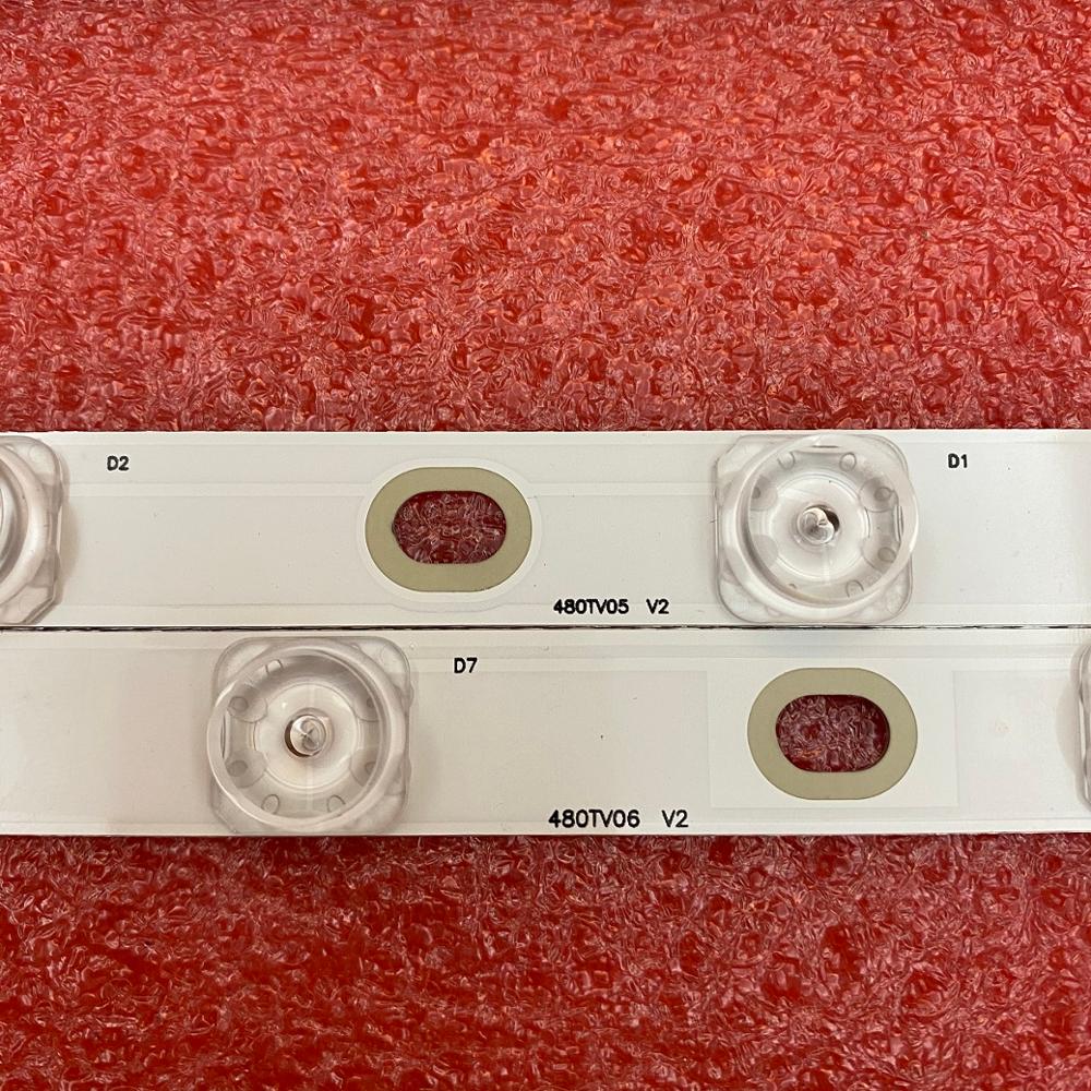 12 Uds (6 * R 6 * L) tira de LED para iluminación trasera para Panasonic TX-48AX630B TX-48AX630E TX-48AXW634 480TV05 480TV06 V2 R L