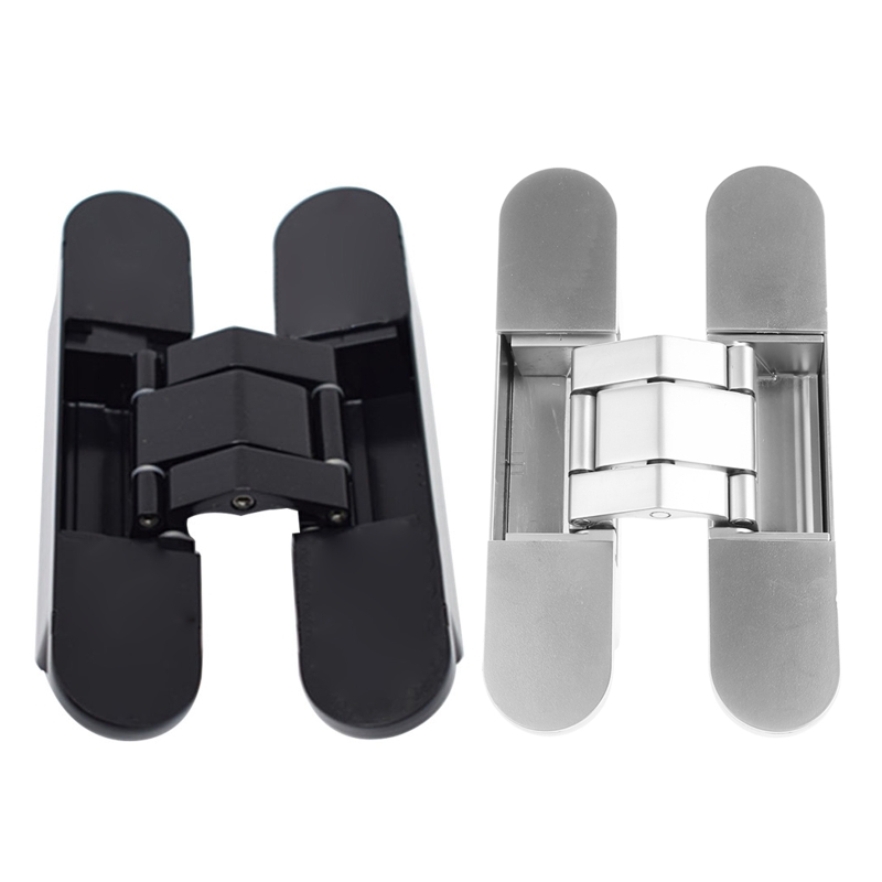 Hidden Door Invisible Concealed Hinges Zinc Alloy 180 Degree Swing 3 Way Adjustable Butt Hinge