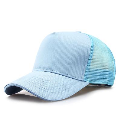 COKK, gorra de béisbol de , gorra de malla con Cierre trasero para hombre, gorros de mujer para hombre, gorra informal negra ajustable, gorra de Sol para camionero: light blue