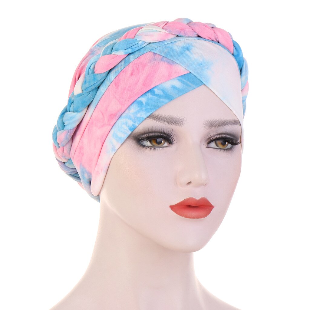 Muslim Braids Stretch Turba Hair Hats Beanie Bandanas Scarf Head Wrap Headwear for Women Head Wraps Muslim Hijab: 5