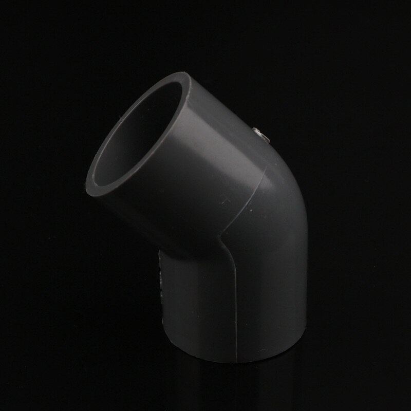 1pcs 32mm 40mm 50mm PVC Pipe 45 Degree Elbow Connector Water Tank Joint Aquarium Supplies Garden Irrigation Tube Accessory: 50mm / Grey