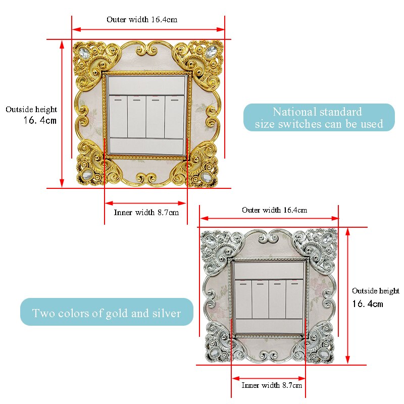 switch cover protection switch decorative stickers square switch wall lamp socket stickers decorative switch sticke
