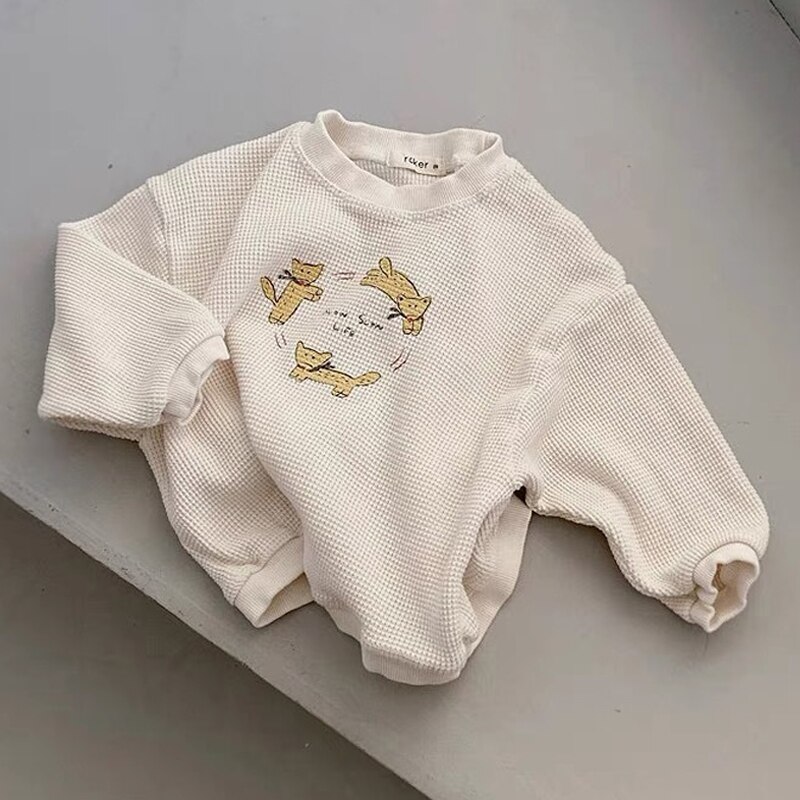 Sweat-shirt Femme Grande Taille Gaufré - Col Rond, Manches Longues - Coupe Ample Et Décontractée - Sans Capuche - 14