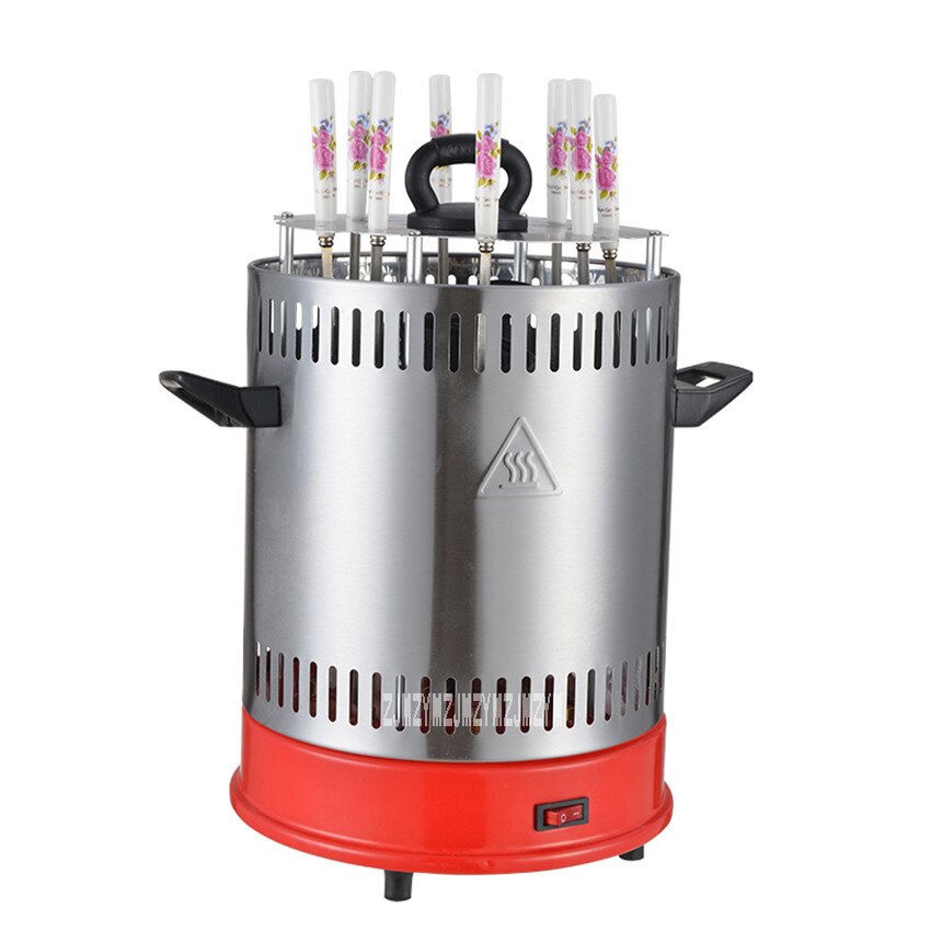 Automatic Rotary Electric Vertical Kebab Grill HSS-B108 Smokeless Rotisserie Stainless Steel Grill 1350W 220V 50HZ, 2-8 People