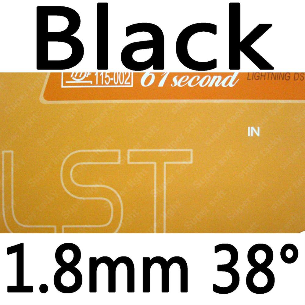 61second Lightning DS LST Super Tacky pips-in table tennis pingpong rubber with sponge: Black 1.8mm H38