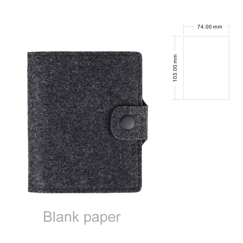 Mini Pocket Notebook Memo Pad Wool felt Note Book Stationery Traveler Journal Stationery To Do List Tear Checklist Note Pad: Black bank