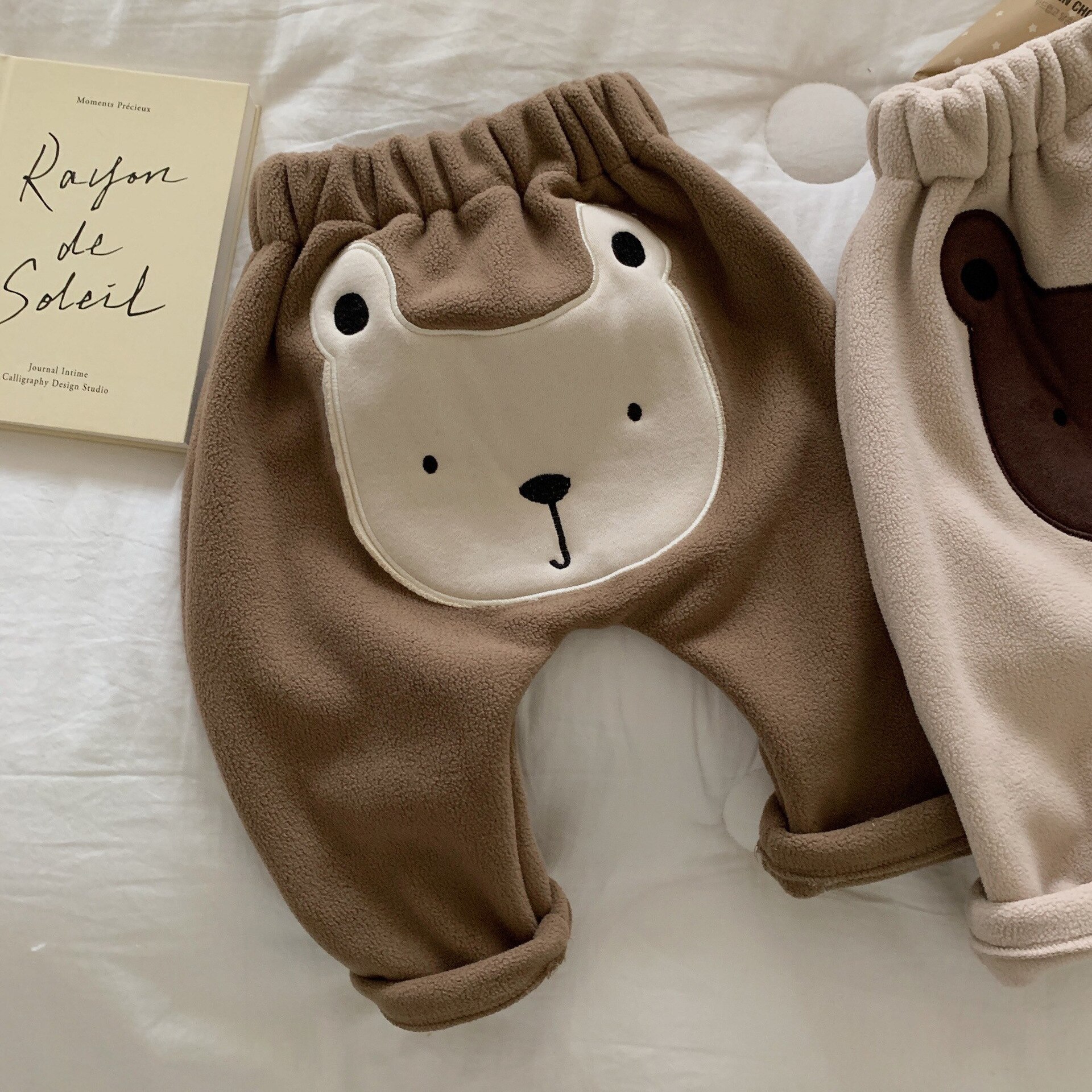 Pantalon à gros fesses pour bébé garçon et fille, vêtement coréen de dessin animé ours, Harlan pour loisirs et sport, hiver, 9516B