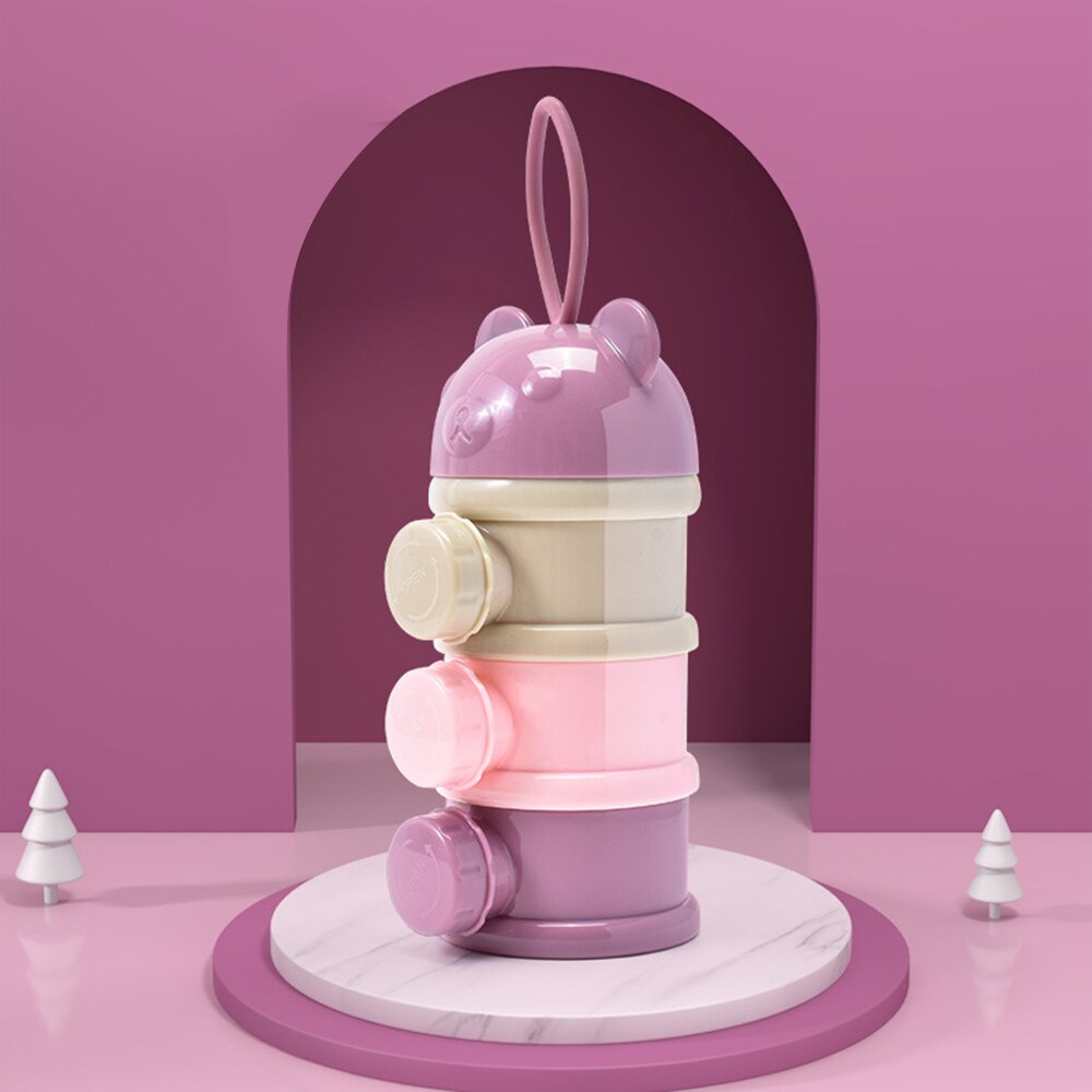 3 / 4 schichten Milchpulver Kasten Tragbare Baby Lebensmittel Lagerung Kasten Ätherisches Getreide Karikatur Kleinkind tapsen Snacks Container: 10