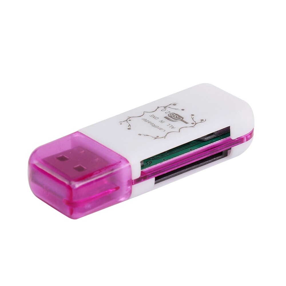 4-In-1 USB 2.0 USB Card Reader Multi-port Card Reader for TF/MMC/MS/M2 For Laptop Desktop Notebook Computer USB2.0 Card Readers