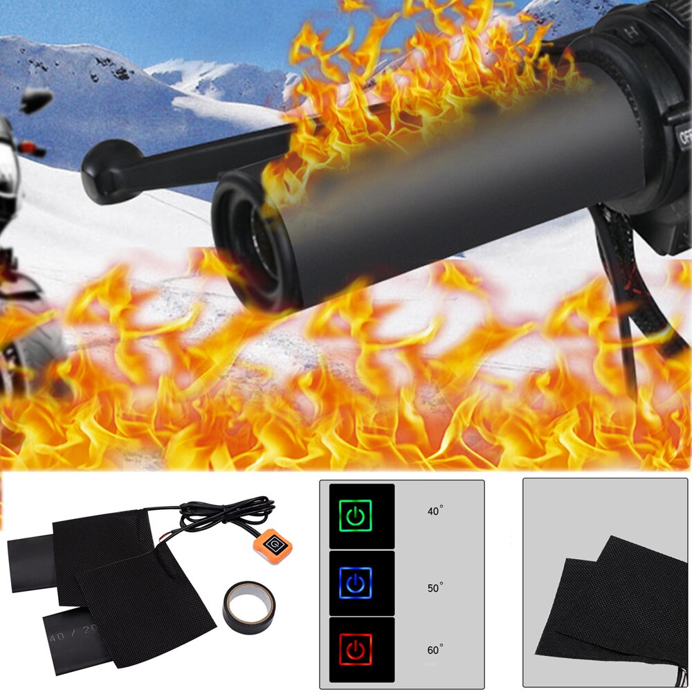 Universal Grip ATV Motorcycle Heated Grips Inserts Handlebar Winter Hand Warmers Heated grip Kit Pad Heater