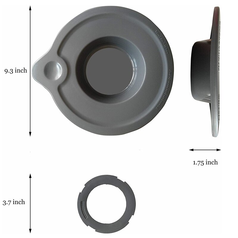 2Pcs Glass Bowl Cover Spare Replacement Parts With Pouring Spout For Kitchenaid K5GB KSM5GB 5 Quart Tilt-Head Stand Mixers