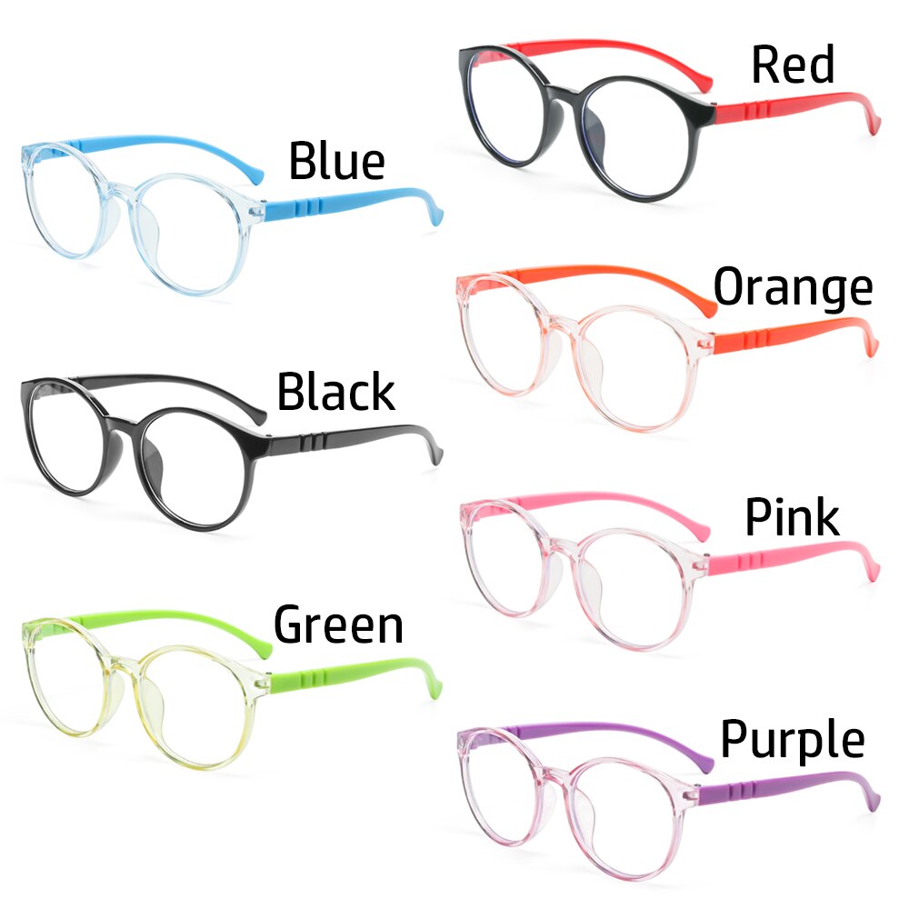 Kids Anti Blue Light Glasses Boys Girls Ultra Light PC Soft Frame Clear Lens Eyewear Eye Protection Computer Eyeglasses
