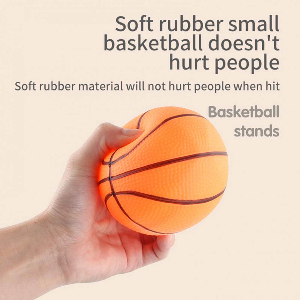 1 Set  Basketball Hoop Adjustable Height Stable Base Plastic Mini Outdoor Indoor Portable Basketball Stand Toy Set for Home   