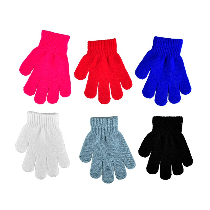 Gloves Cute Winter Baby Gloves Mittens Children Full Finger Keep Warm Solid Colors for Sport Cycling Fishing Snowboard Running