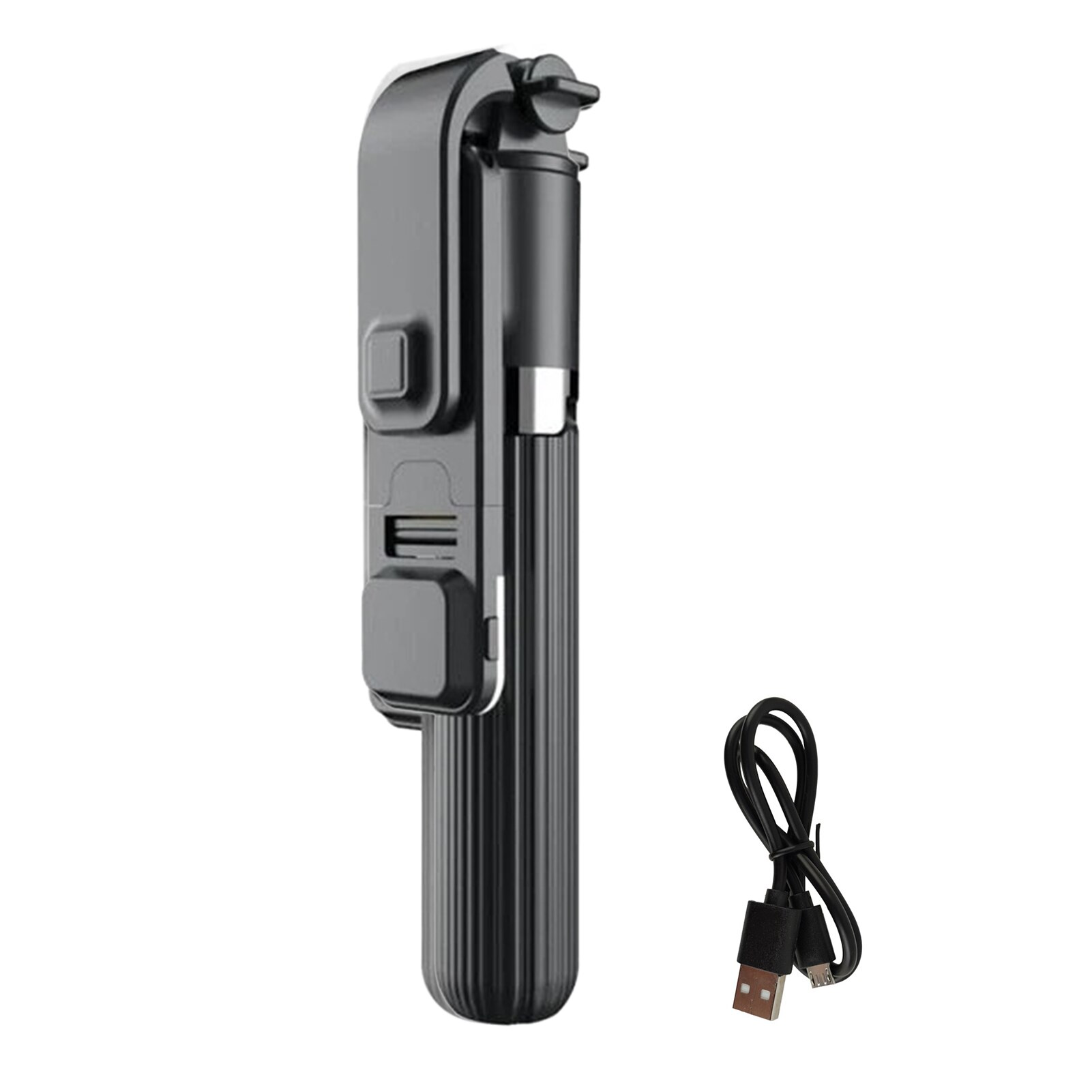 Selfie Stick Tripod, 2-in-1 Foldable Mobile Phone Selfie Stick Up to 190 Cm, Aluminum Extension Phone Holder with 1/4 Inch Screw for LED Fill Light Digital Cameras