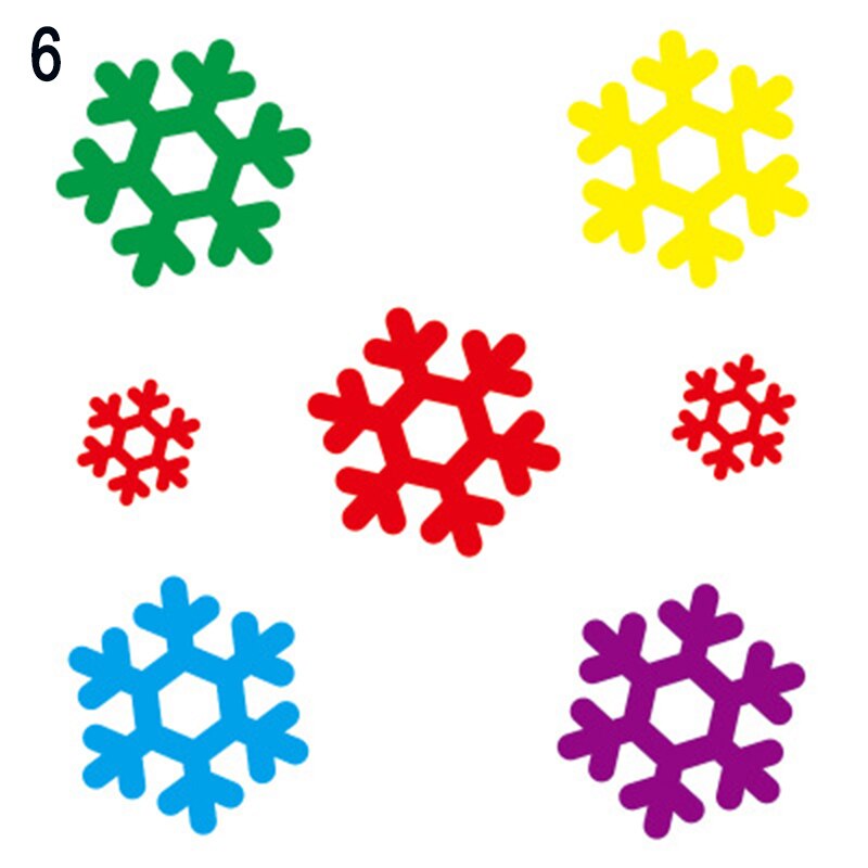 Christmas Window Stickers Christmas Decorations Window Clings DIY Cartoon Sticker Kids Xmas E2S: Pink