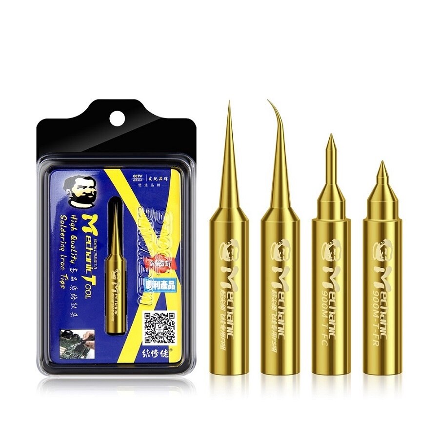MECHANIC 900M-T-FC/FR Pure Copper Electric Soldering Iron Tip Welding BGA Solder Cellphone Fingerprint Repair Station Tool Kits: Set