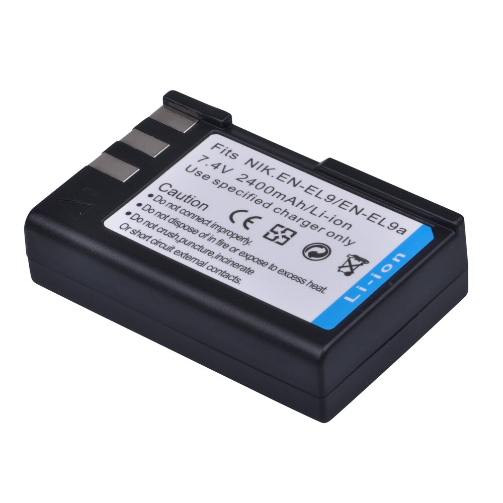 Akuu-batería para Nikon EN-EL9 D40, D60, D40X, D5000, D3000, EN-EL9a EN EL9, EN-EL9a, 2400mAh